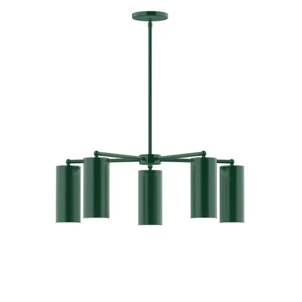 The Jordan collection reflects a more modern RLM style. Clean lines and basic geometric shapes define this series. Available in multiple shade styles to suit your décor, be it modern farmhouse, coastal cottage, or industrial loft. Collection: Jordan Finish: Forest Green Glass: 3.5" Jordan Width: 27.25" Height: 57.00" Length: 27.25" Weight: 20.00 lb Canopy: 5" diameter Number of Bulbs: 5 Maximum Wattage: 8.00 W Light Source: LED Light Output: 800.00 lm Color Temperature: 3000 K CRI: 90 Dimmable Rated Average Life: 50,000 Voltage: 120.00 V Country of Origin: US Safety Listing: UL/cUL Safety Rating: Dry LED Manufacturer Warranty: 1-year limited warranty on the fixture.