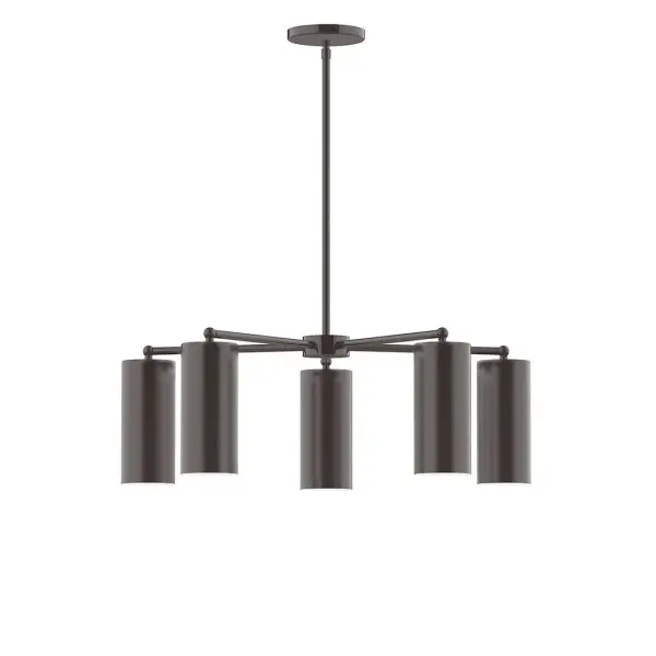 The Jordan collection reflects a more modern RLM style. Clean lines and basic geometric shapes define this series. Available in multiple shade styles to suit your décor, be it modern farmhouse, coastal cottage, or industrial loft. Collection: Jordan Finish: Architectural Bronze Glass: 3.5" Jordan Width: 27.25" Height: 57.00" Length: 27.25" Weight: 20.00 lb Canopy: 5" diameter Number of Bulbs: 5 Maximum Wattage: 8.00 W Light Source: LED Light Output: 800.00 lm Color Temperature: 3000 K CRI: 90 Dimmable Rated Average Life: 50,000 Voltage: 120.00 V Country of Origin: US Safety Listing: UL/cUL Safety Rating: Dry LED Manufacturer Warranty: 1-year limited warranty on the fixture.