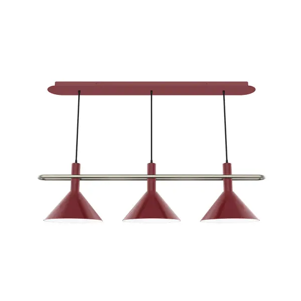 Pinnacle, a contemporary series of basic spun geometric shapes, is simply configured for interior use. Colorful and clean-lined, these axially symmetric shapes will add pizzazz to your space.