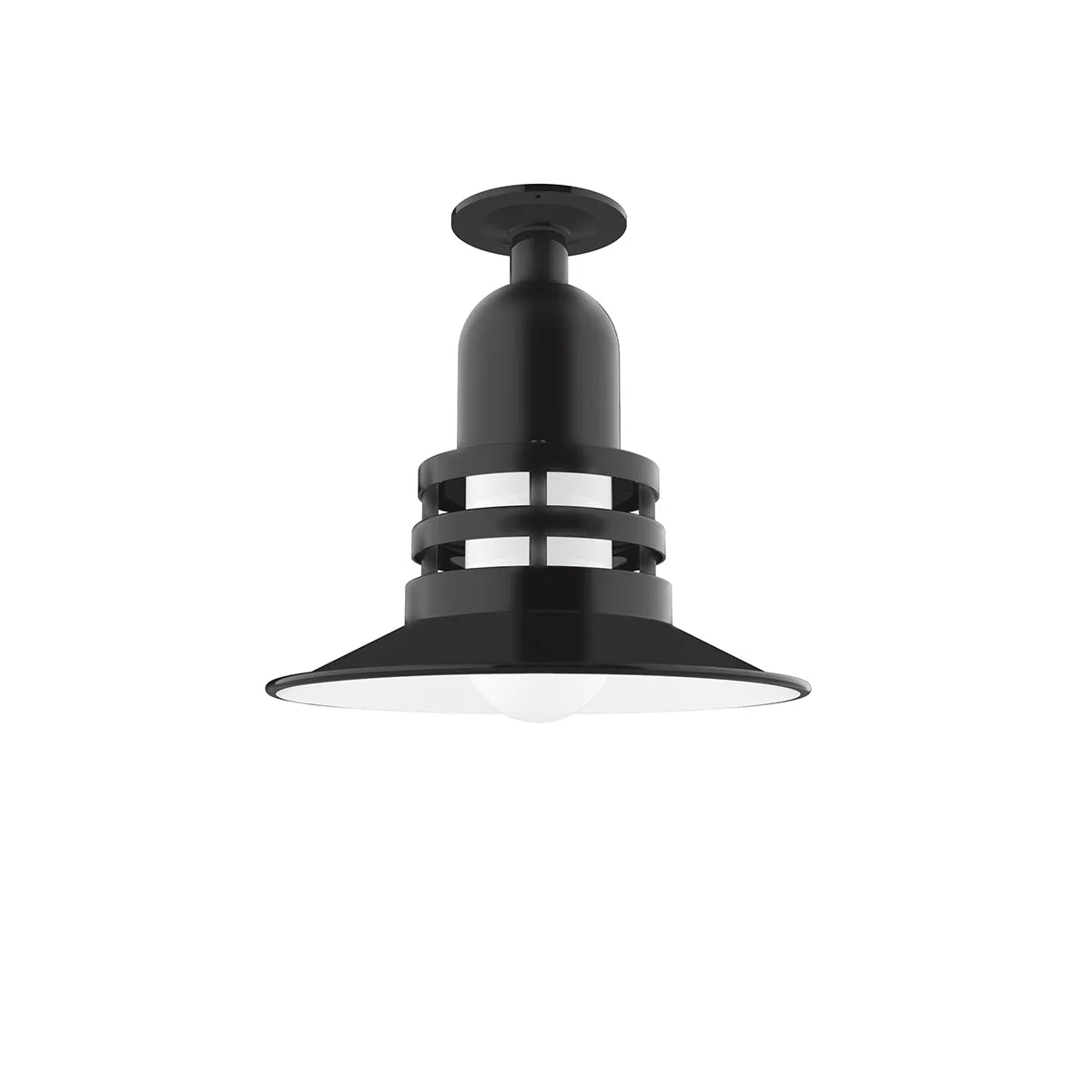 Atomic One Light Flush Mount in Black