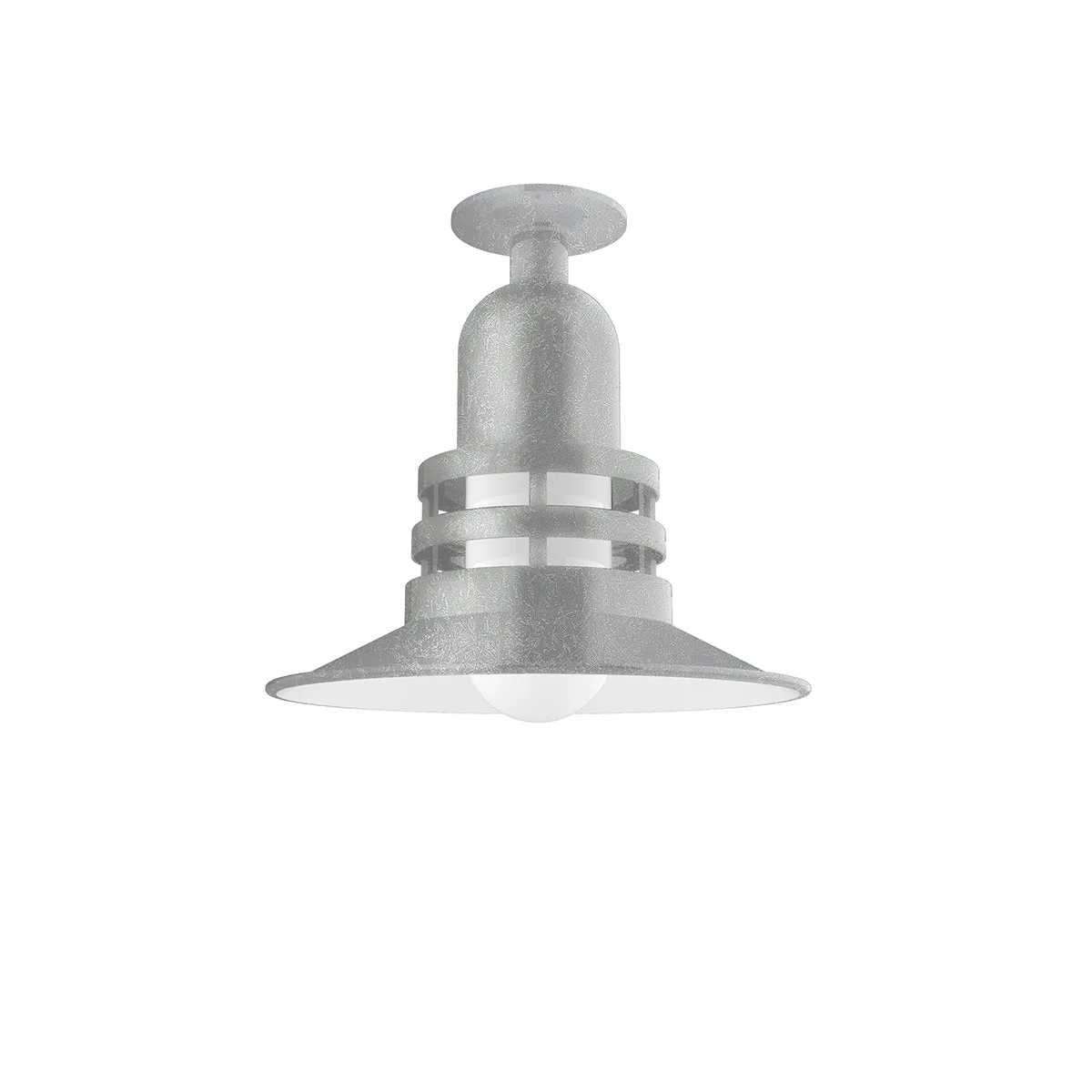 Atomic 12" Flush Mount Light in Painted Galvanized