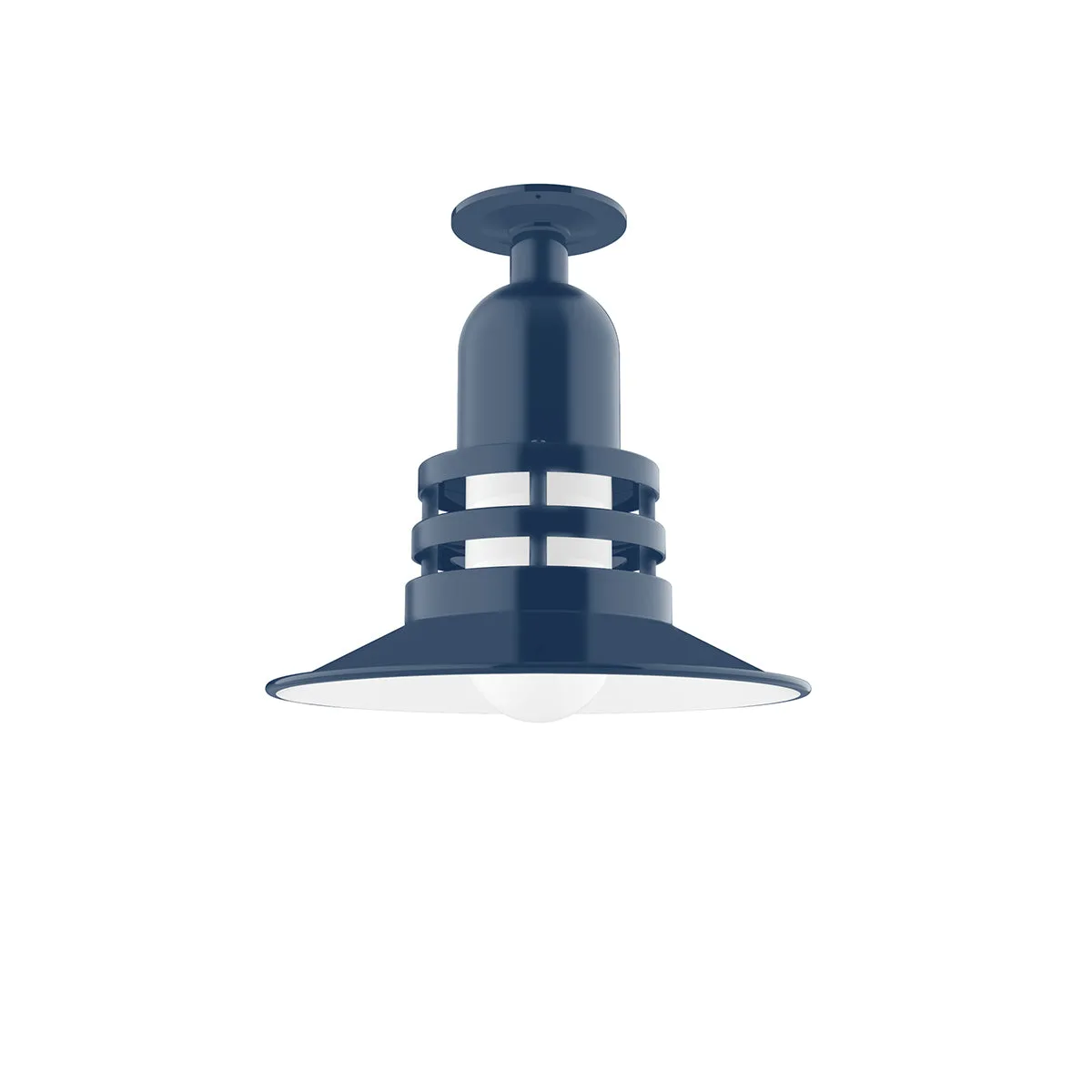 Atomic One Light Flush Mount in Navy