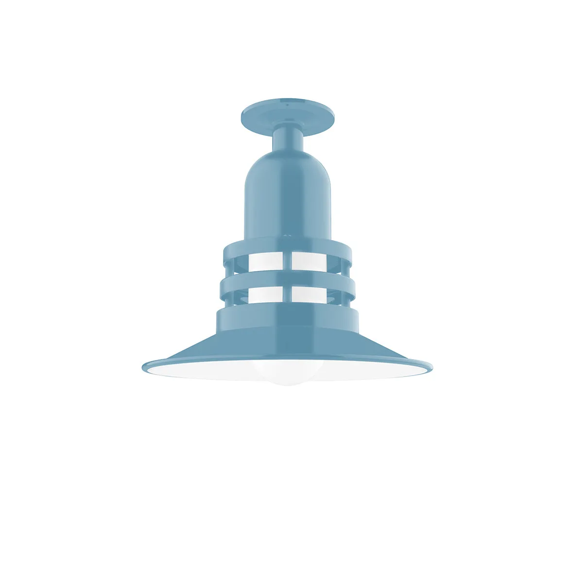 Atomic One Light Flush Mount in Light Blue