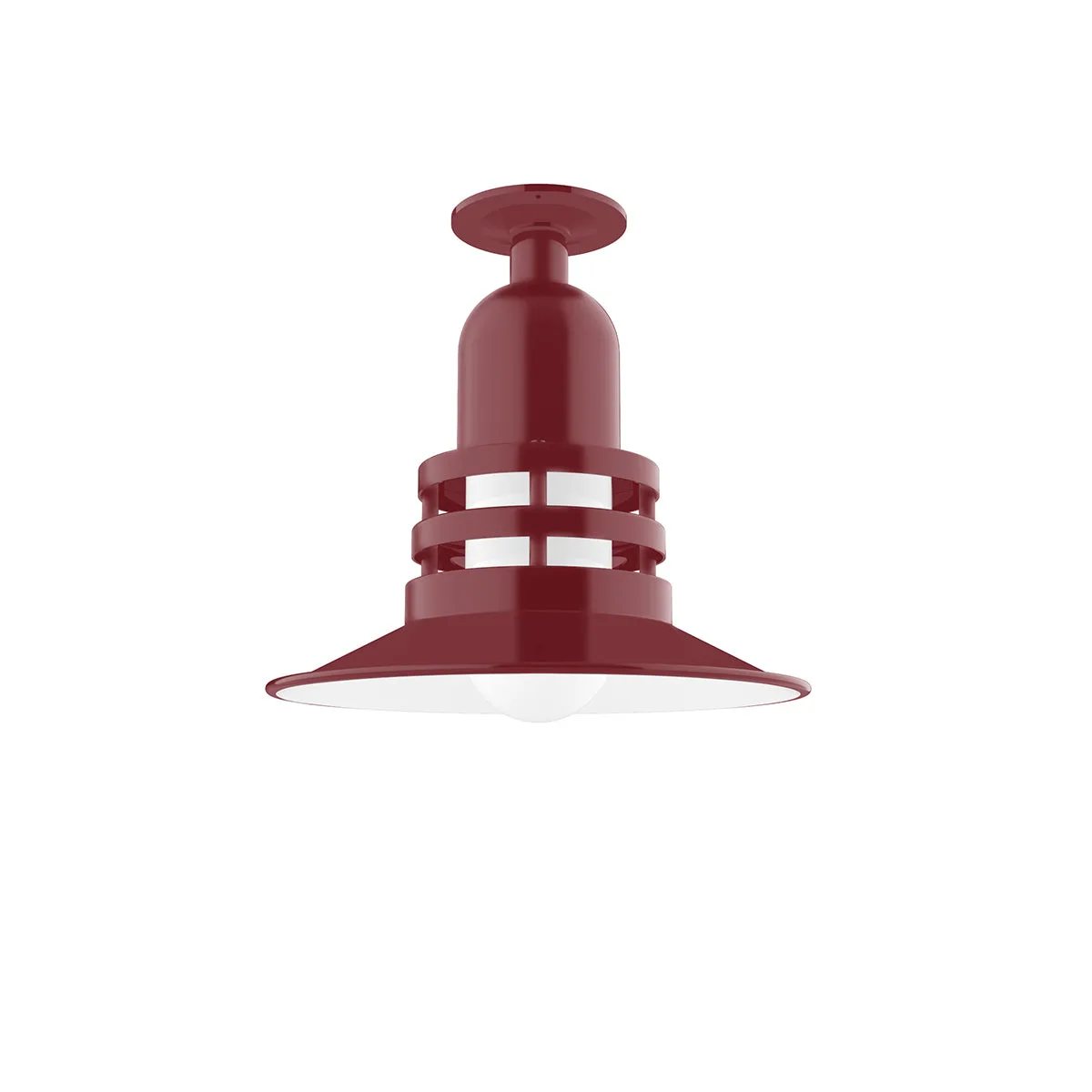 Atomic One Light Flush Mount in Barn Red