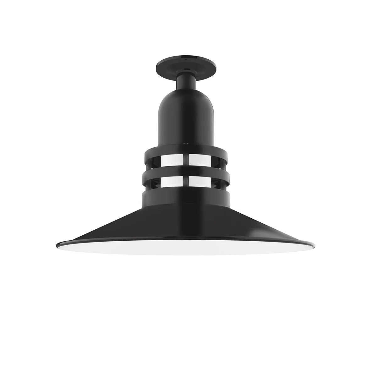 Atomic One Light Flush Mount in Black