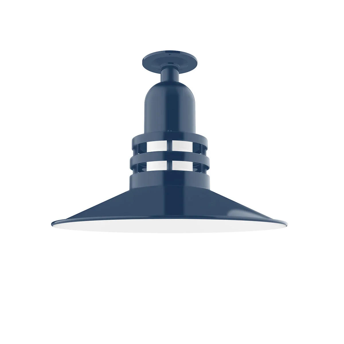 Atomic One Light Flush Mount in Navy