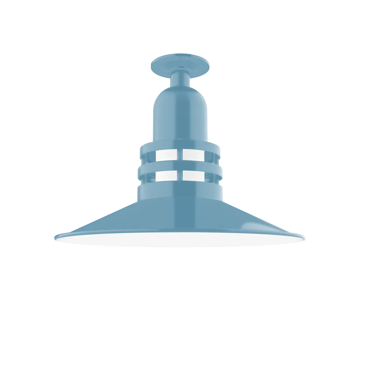 Atomic One Light Flush Mount in Light Blue