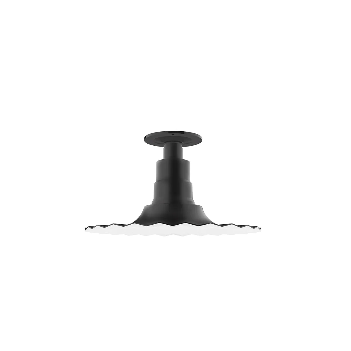 Radial One Light Flush Mount in Black