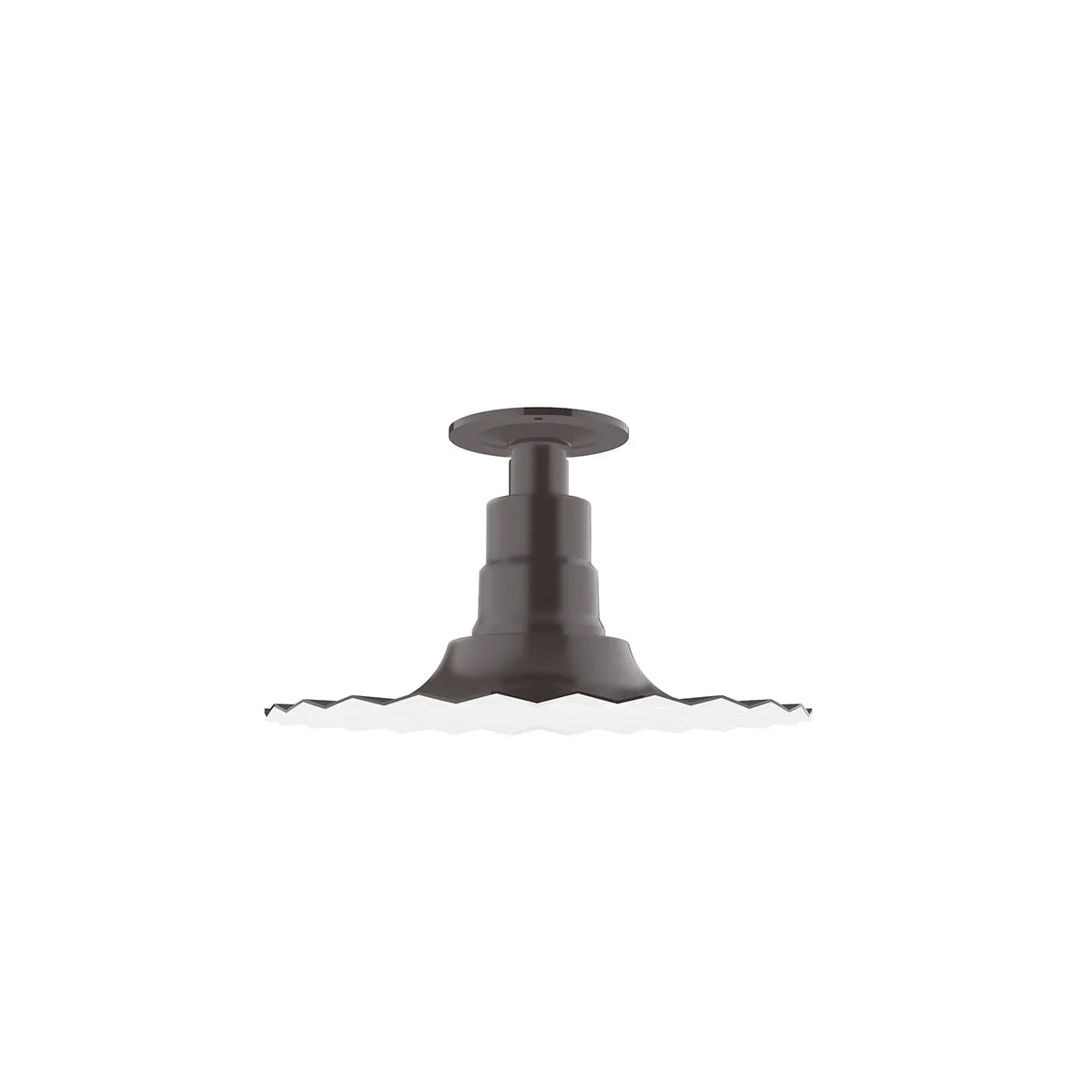 Radial One Light Flush Mount in Architectural Bronze