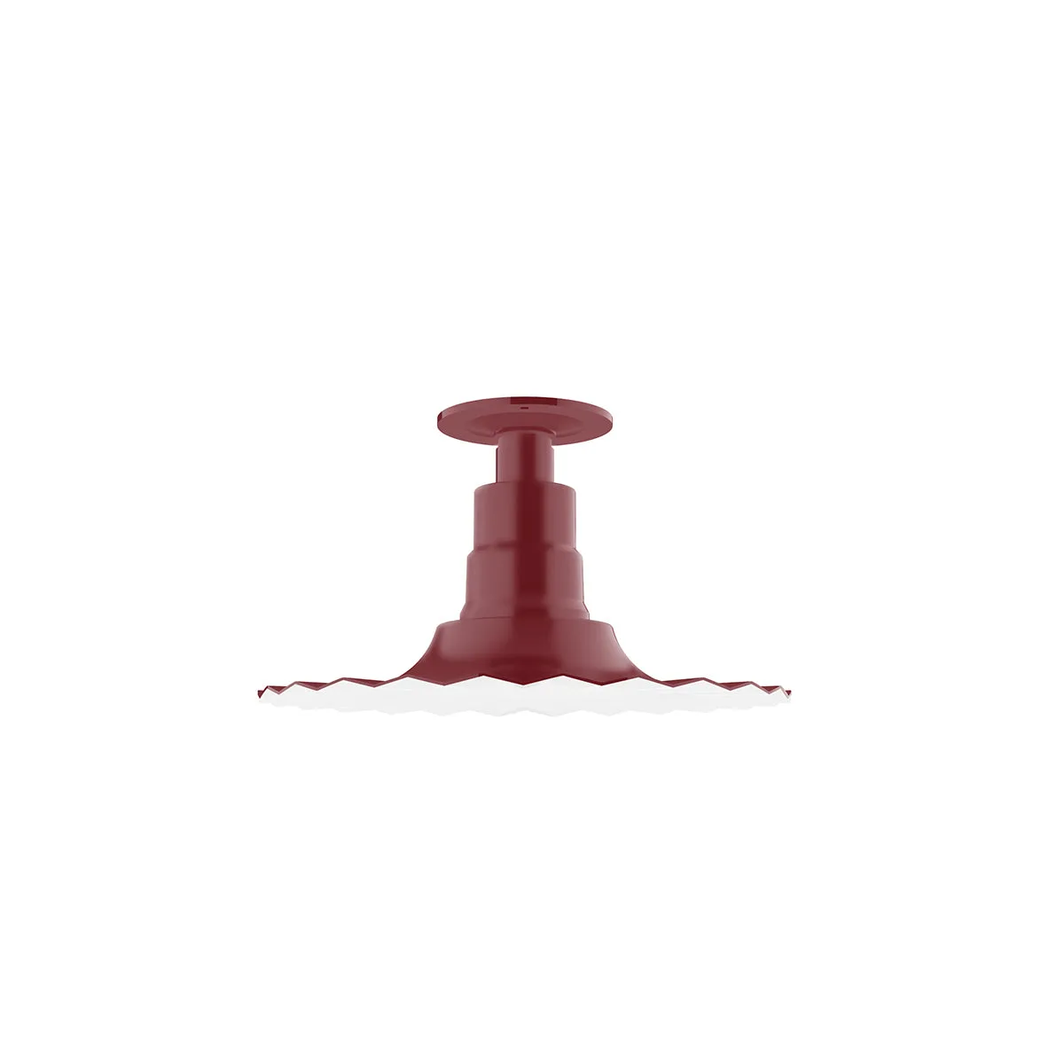 Radial One Light Flush Mount in Barn Red