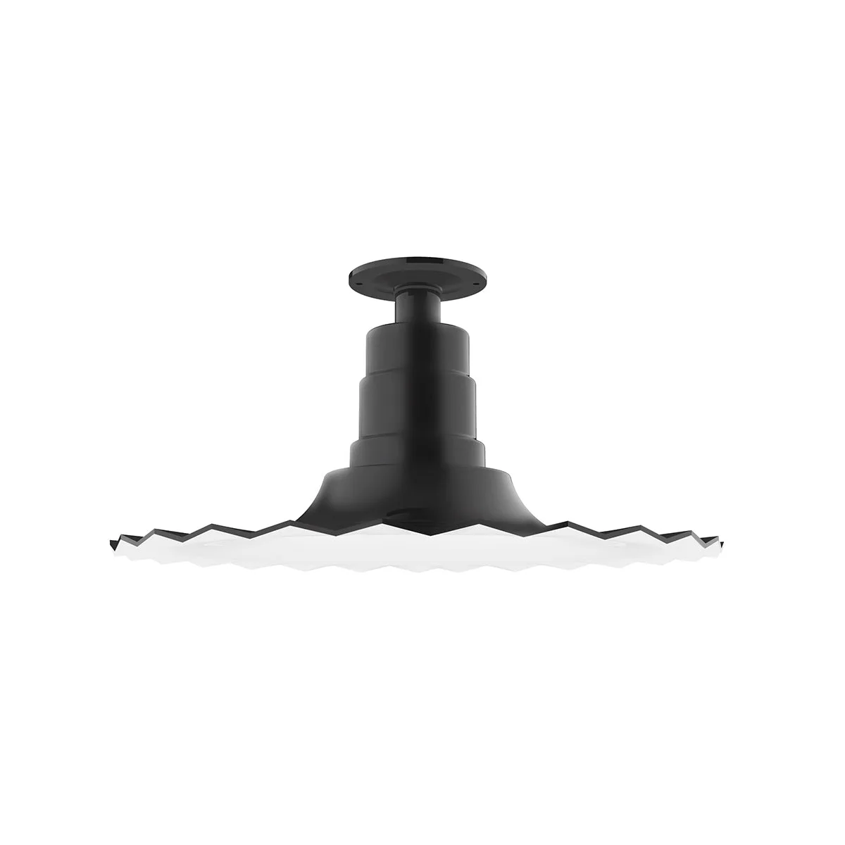 Radial One Light Flush Mount in Black