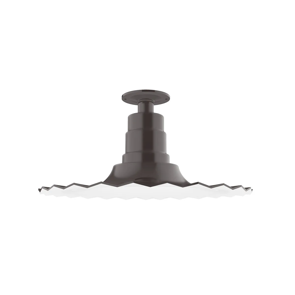 Radial One Light Flush Mount in Architectural Bronze