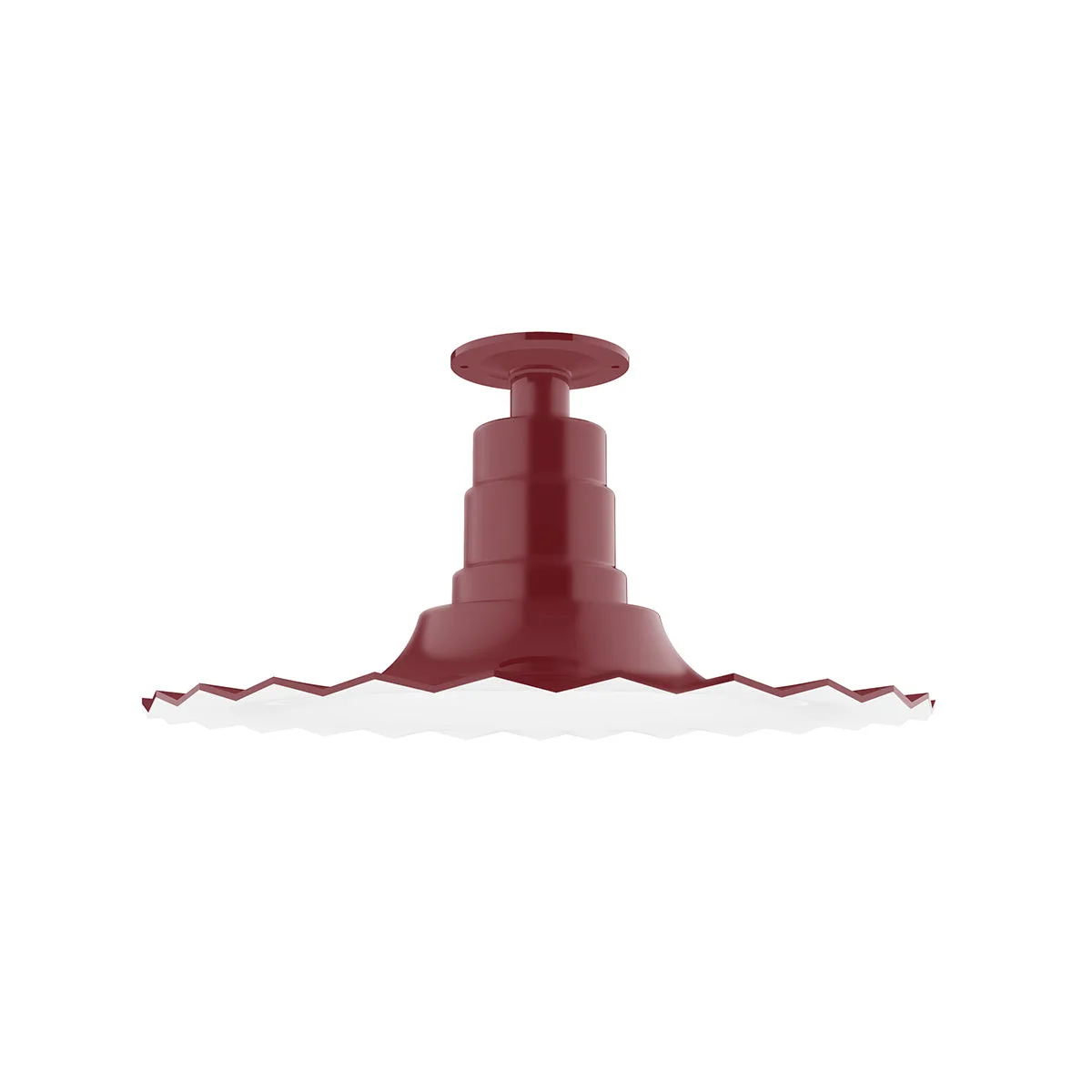 Radial One Light Flush Mount in Barn Red