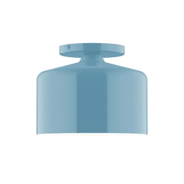 The Julia collection reflects a more modern RLM style. Clean lines and basic geometric shapes define this series. Available in multiple shade styles to suit your décor, be it modern farmhouse, coastal cottage, or industrial loft. Collection: Julia Finish: Light Blue Glass: 8.5 inch Julia Width: 8.50" Height: 6.75" Length: 8.50" Weight: 4.00 lb Canopy: 5" diameter Number of Bulbs: 1 Maximum Wattage: 8.00 W Bulb Type: LED Light Source: LED Light Output: 800.00 lm Color Temperature: 3000 K CRI: 90 Dimmable Rated Average Life: 50,000 Voltage: 120.00 V Country of Origin: US Safety Listing: UL/cUL Safety Rating: Dry LED Manufacturer Warranty: 1-year limited warranty on the fixture.