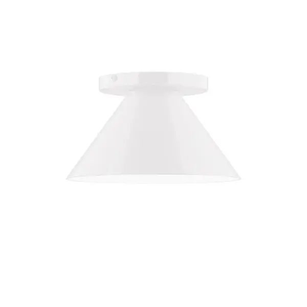 Pinnacle, a contemporary series of basic spun geometric shapes, is simply configured for interior use. Colorful and clean-lined, these axially symmetric shapes will add pizzazz to your space. Collection: Pinnacle Finish: White Glass: 8 inch Pinnacle Width: 8.00" Height: 4.63" Length: 8.00" Weight: 4.00 lb Canopy: 5" diameter Number of Bulbs: 1 Maximum Wattage: 8.00 W Bulb Type: LED Light Source: LED Light Output: 800.00 lm Color Temperature: 3000 K CRI: 90 Dimmable Rated Average Life: 50,000 Voltage: 120.00 V Country of Origin: US Safety Listing: UL/cUL Safety Rating: Dry LED Manufacturer Warranty: 1-year limited warranty on the fixture.