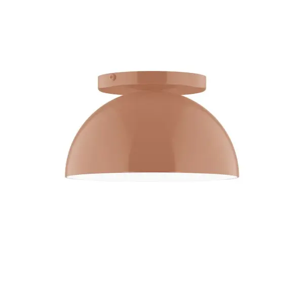 Arcade, a contemporary series of basic spun geometric shapes, is simply configured for interior use. Colorful and clean-lined, these axially symmetric shapes will add pizzazz to your space. Collection: Arcade Finish: Terracotta Glass: 8 inch Arcade Width: 8.00" Height: 4.63" Length: 8.00" Weight: 4.00 lb Canopy: 5" diameter Number of Bulbs: 1 Maximum Wattage: 8.00 W Bulb Type: LED Light Source: LED Light Output: 800.00 lm Color Temperature: 3000 K CRI: 90 Dimmable Rated Average Life: 50,000 Voltage: 120.00 V Country of Origin: US Safety Listing: UL/cUL Safety Rating: Dry LED Manufacturer Warranty: 1-year limited warranty on the fixture.