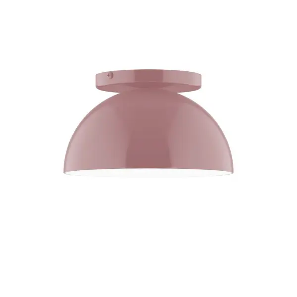 Arcade, a contemporary series of basic spun geometric shapes, is simply configured for interior use. Colorful and clean-lined, these axially symmetric shapes will add pizzazz to your space. Collection: Arcade Finish: Mauve Glass: 8 inch Arcade Width: 8.00" Height: 4.63" Length: 8.00" Weight: 4.00 lb Canopy: 5" diameter Number of Bulbs: 1 Maximum Wattage: 8.00 W Bulb Type: LED Light Source: LED Light Output: 800.00 lm Color Temperature: 3000 K CRI: 90 Dimmable Rated Average Life: 50,000 Voltage: 120.00 V Country of Origin: US Safety Listing: UL/cUL Safety Rating: Dry LED Manufacturer Warranty: 1-year limited warranty on the fixture.