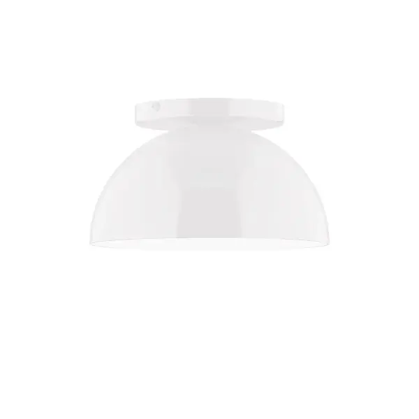Arcade, a contemporary series of basic spun geometric shapes, is simply configured for interior use. Colorful and clean-lined, these axially symmetric shapes will add pizzazz to your space. Collection: Arcade Finish: White Glass: 8 inch Arcade Width: 8.00" Height: 4.63" Length: 8.00" Weight: 4.00 lb Canopy: 5" diameter Number of Bulbs: 1 Maximum Wattage: 8.00 W Bulb Type: LED Light Source: LED Light Output: 800.00 lm Color Temperature: 3000 K CRI: 90 Dimmable Rated Average Life: 50,000 Voltage: 120.00 V Country of Origin: US Safety Listing: UL/cUL Safety Rating: Dry LED Manufacturer Warranty: 1-year limited warranty on the fixture.