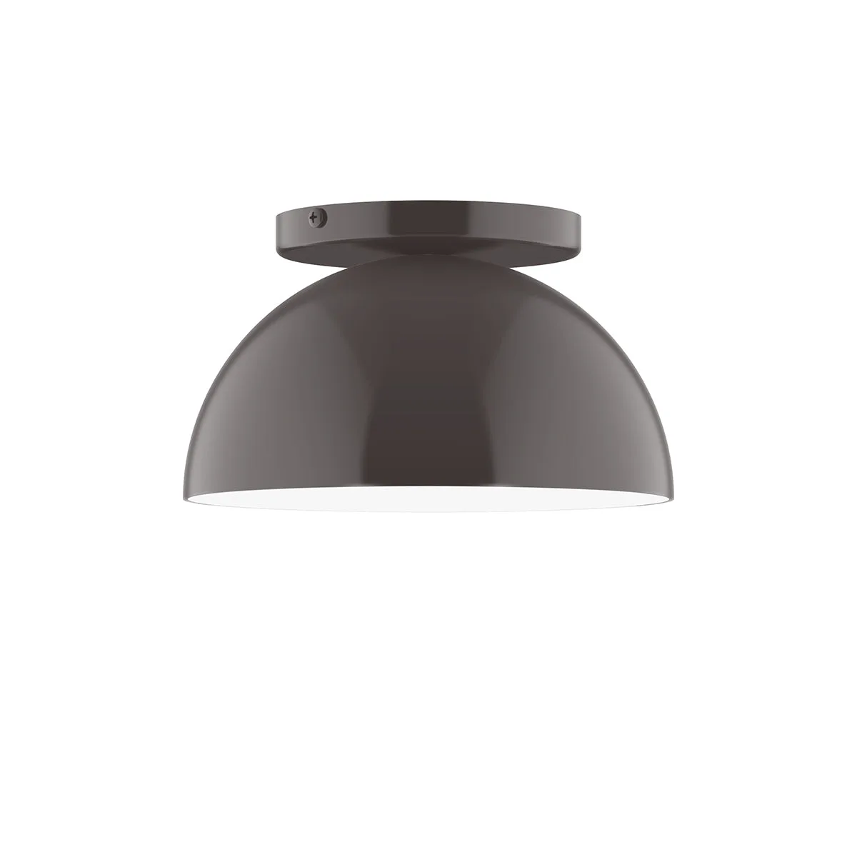 Arcade 8" Flush Mount with Glass Globe in Architectural Bronze