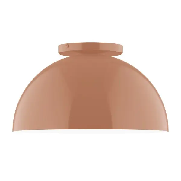 Arcade, a contemporary series of basic spun geometric shapes, is simply configured for interior use. Colorful and clean-lined, these axially symmetric shapes will add pizzazz to your space. Collection: Arcade Finish: Terracotta Glass: 12 inch Arcade Width: 12.00" Height: 6.63" Length: 12.00" Weight: 5.00 lb Canopy: 5" diameter Number of Bulbs: 1 Maximum Wattage: 10.00 W Bulb Type: E26 Light Source: LED Light Output: 800.00 lm Color Temperature: 3000 K CRI: 90 Dimmable Rated Average Life: 50,000 Voltage: 120.00 V Country of Origin: US Safety Listing: UL/cUL Safety Rating: Dry LED Manufacturer Warranty: 1-year limited warranty on the fixture.