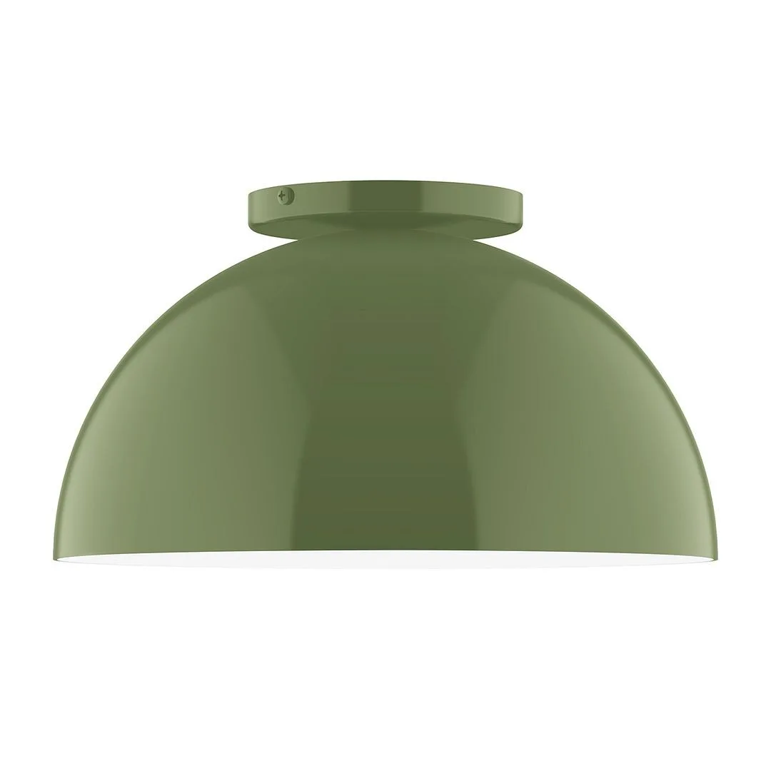 Arcade LED Flush Mount in Fern Green
