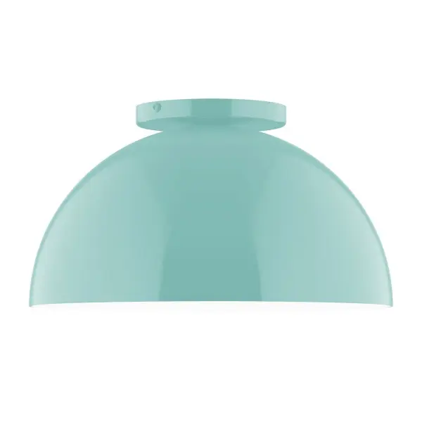 Arcade, a contemporary series of basic spun geometric shapes, is simply configured for interior use. Colorful and clean-lined, these axially symmetric shapes will add pizzazz to your space. Collection: Arcade Finish: Sea Green Glass: 12 inch Arcade Notes: Option (1) A19 LED and 2-Integrated 8W, 10W Width: 12.00" Height: 6.63" Length: 12.00" Weight: 5.00 lb Canopy: 5" diameter Number of Bulbs: 1 Maximum Wattage: 60.00 W Bulb Type: G25 Bulb Base: E26 Medium Light Source: Incandescent or LED equivalent Dimmable Voltage: 120.00 V Material: Aluminum Country of Origin: US Safety Listing: UL/cUL Safety Rating: Dry LED Manufacturer Warranty: 1-year limited warranty on the fixture.