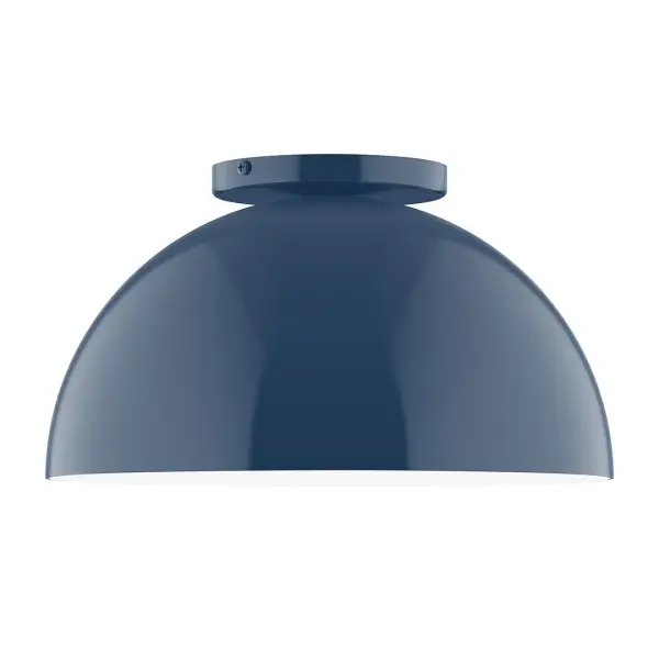 Arcade, a contemporary series of basic spun geometric shapes, is simply configured for interior use. Colorful and clean-lined, these axially symmetric shapes will add pizzazz to your space. Collection: Arcade Finish: Navy Glass: 12 inch Arcade Notes: Option (1) A19 LED and 2-Integrated 8W, 10W Width: 12.00" Height: 6.63" Length: 12.00" Weight: 5.00 lb Canopy: 5" diameter Number of Bulbs: 1 Maximum Wattage: 60.00 W Bulb Type: G25 Bulb Base: E26 Medium Light Source: Incandescent or LED equivalent Dimmable Voltage: 120.00 V Material: Aluminum Country of Origin: US Safety Listing: UL/cUL Safety Rating: Dry LED Manufacturer Warranty: 1-year limited warranty on the fixture.
