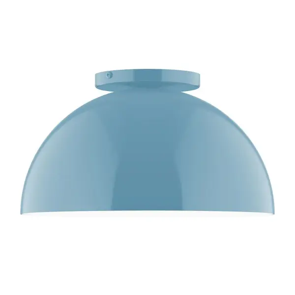 Arcade, a contemporary series of basic spun geometric shapes, is simply configured for interior use. Colorful and clean-lined, these axially symmetric shapes will add pizzazz to your space. Collection: Arcade Finish: Light Blue Glass: 12 inch Arcade Width: 12.00" Height: 6.63" Length: 12.00" Weight: 5.00 lb Canopy: 5" diameter Number of Bulbs: 1 Maximum Wattage: 10.00 W Bulb Type: E26 Light Source: LED Light Output: 800.00 lm Color Temperature: 3000 K CRI: 90 Dimmable Rated Average Life: 50,000 Voltage: 120.00 V Country of Origin: US Safety Listing: UL/cUL Safety Rating: Dry LED Manufacturer Warranty: 1-year limited warranty on the fixture.