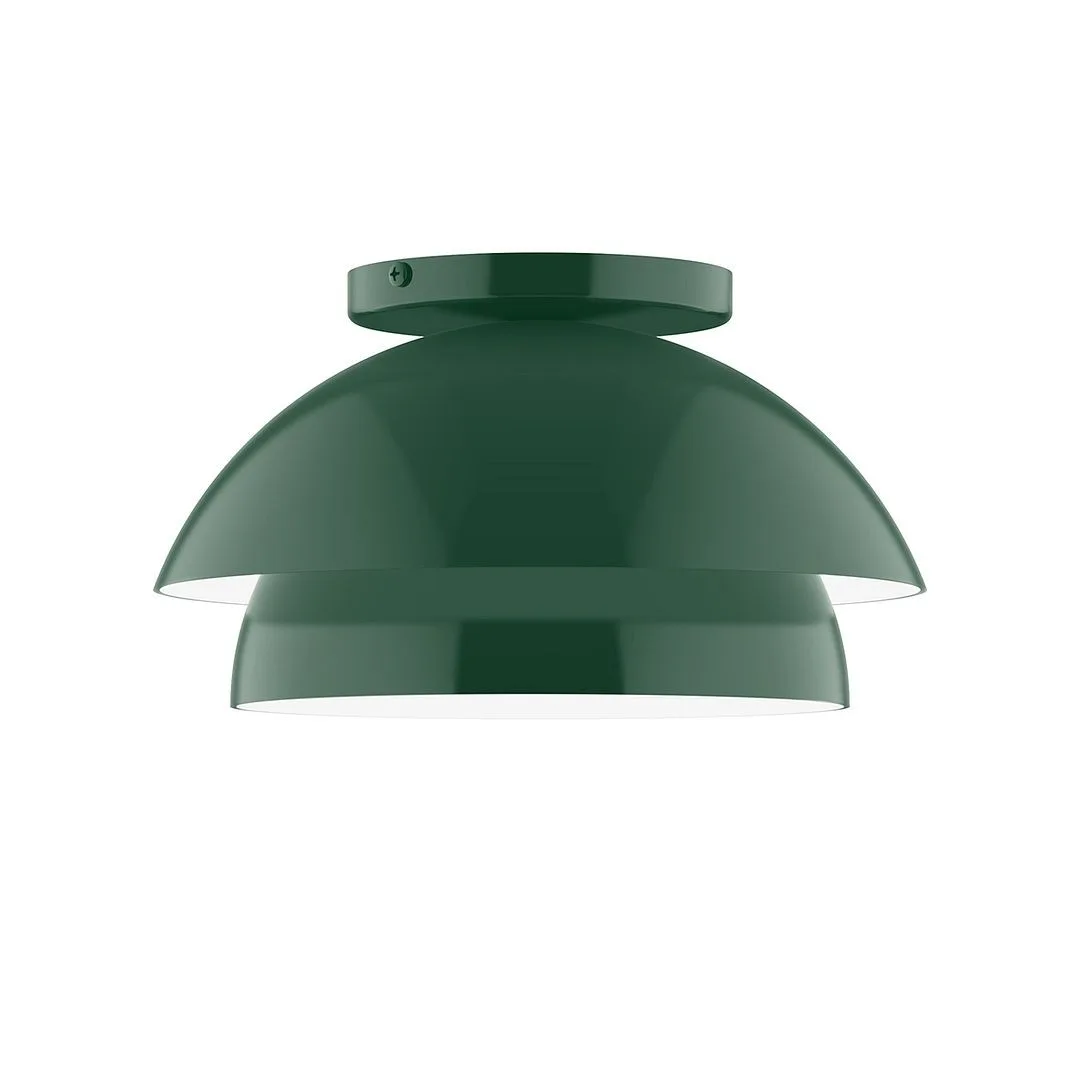 Nest LED Flush Mount in Forest Green