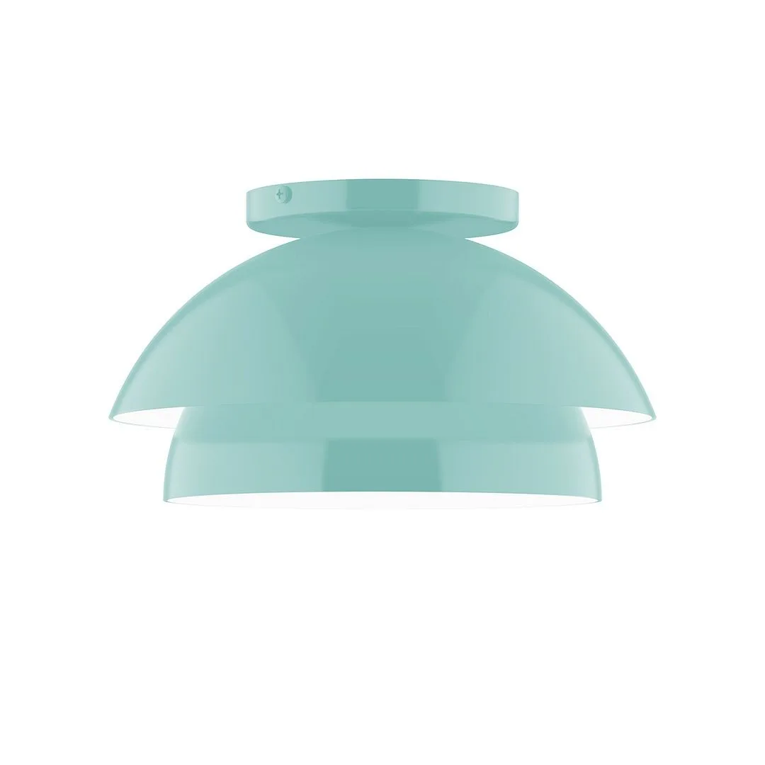 Nest LED Flush Mount in Sea Green