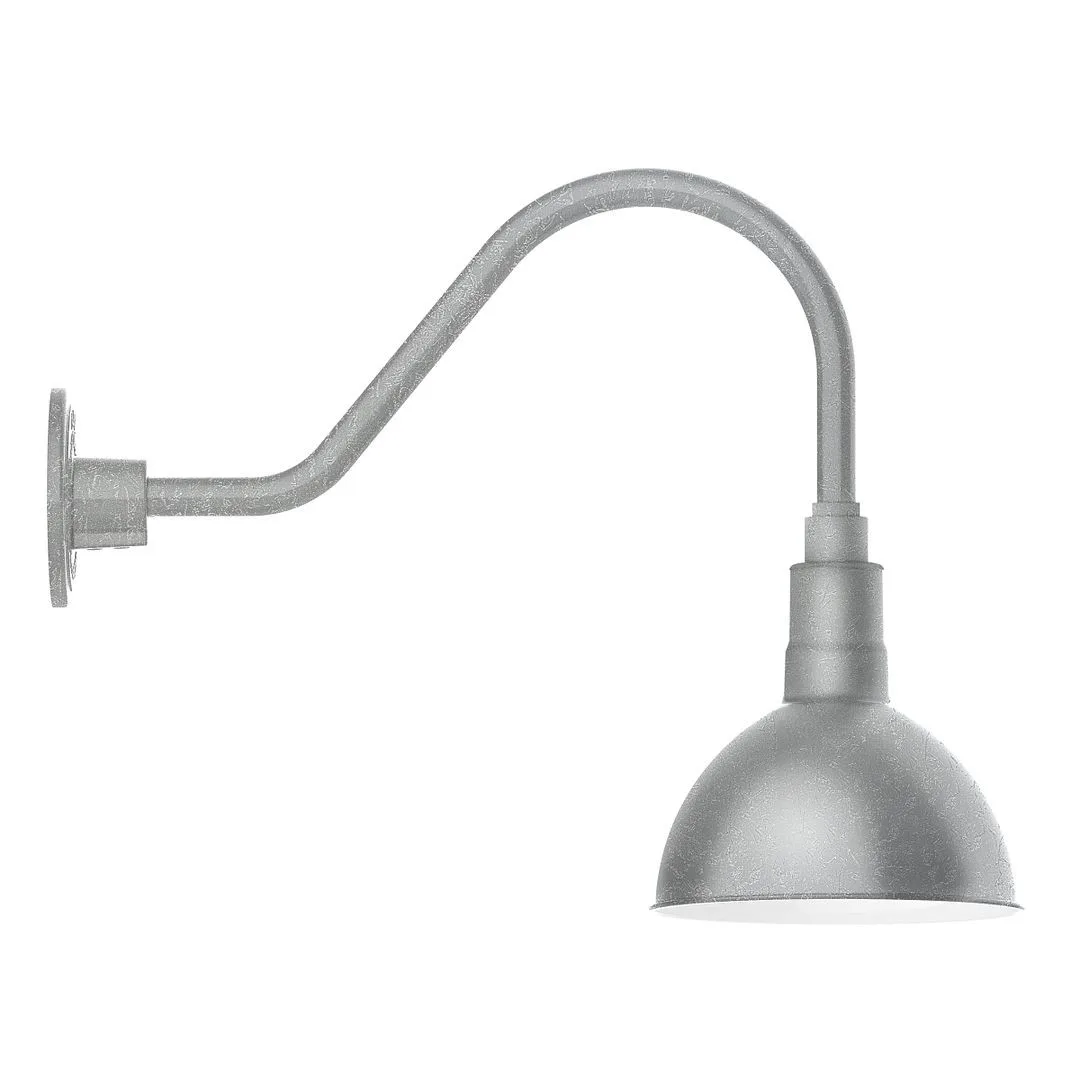 Deep Bowl One Light Wall Mount in Painted Galvanized