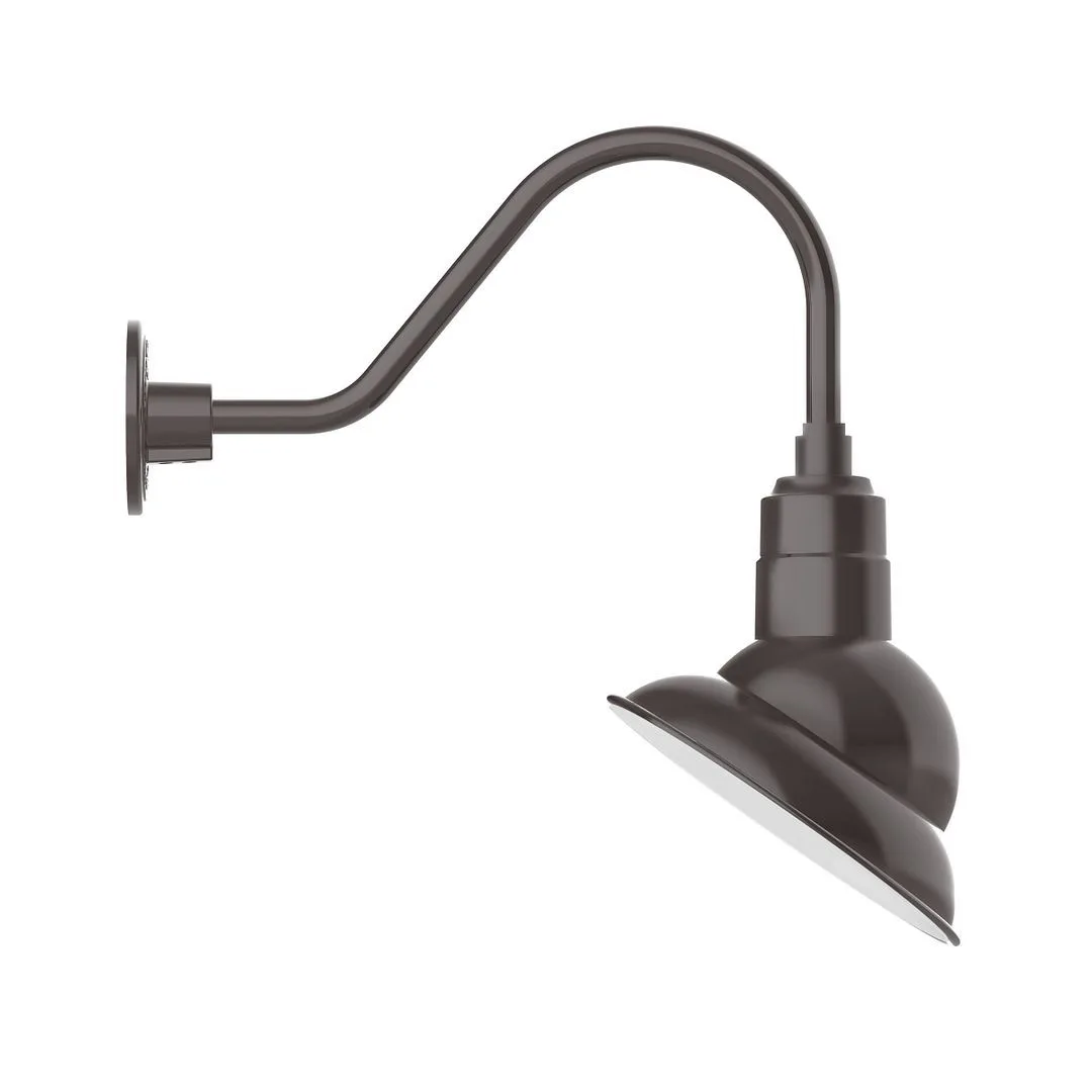 Emblem LED Gooseneck Wall Light in Architectural Bronze