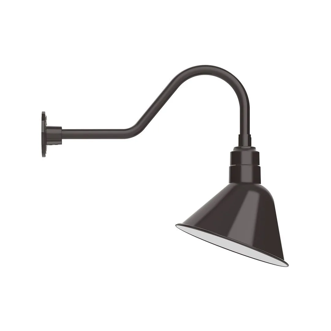 Angle LED Gooseneck Wall Light in Architectural Bronze