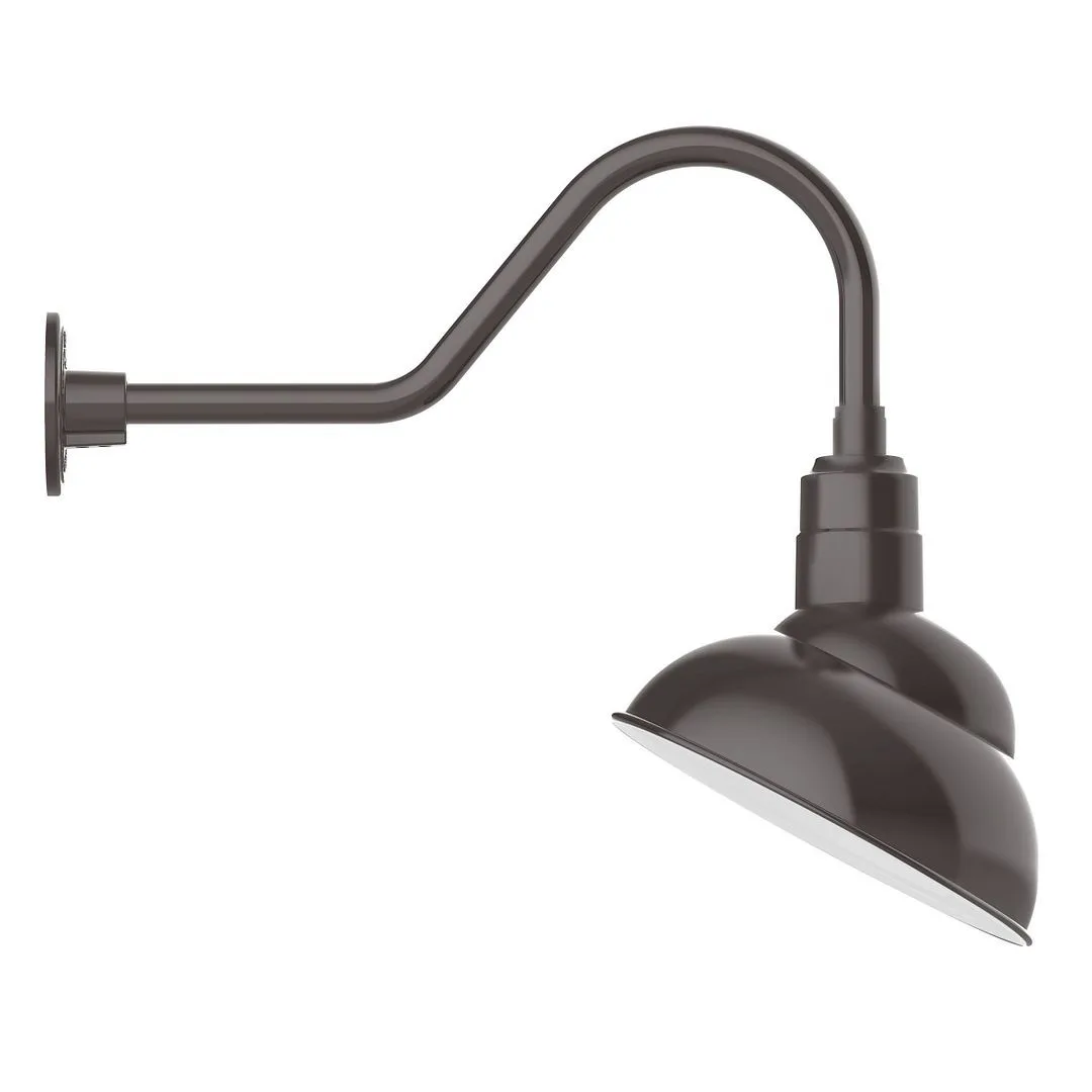 Emblem LED Gooseneck Wall Light in Architectural Bronze