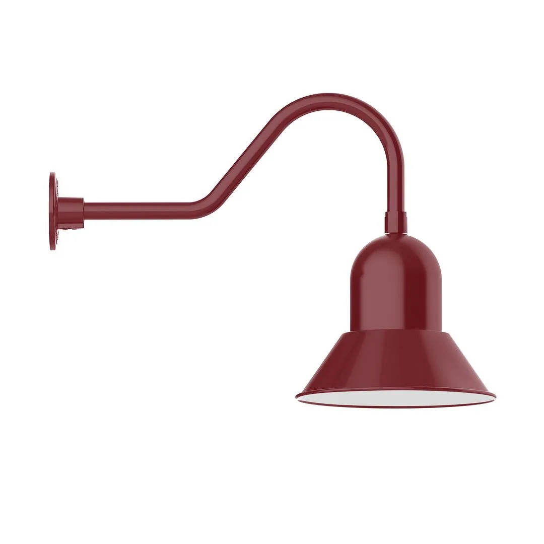 Prima LED Gooseneck Wall Light in Barn Red