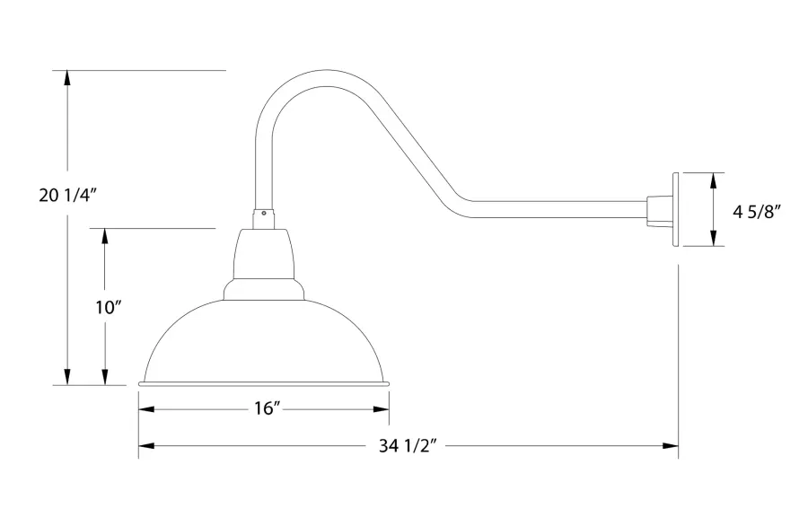 The Gooseneck Wall Light by Montclair Light Works - Image 2