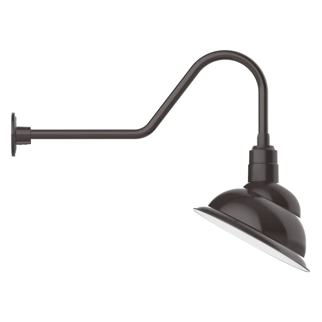 Emblem LED Gooseneck Wall Light in Architectural Bronze
