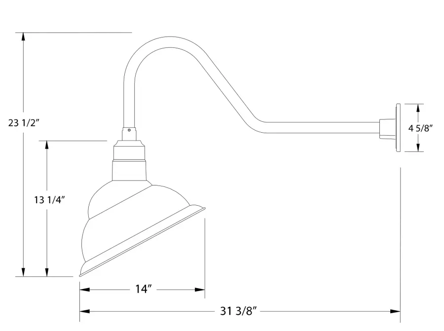 The Gooseneck Wall Light by Montclair Light Works - Image 2