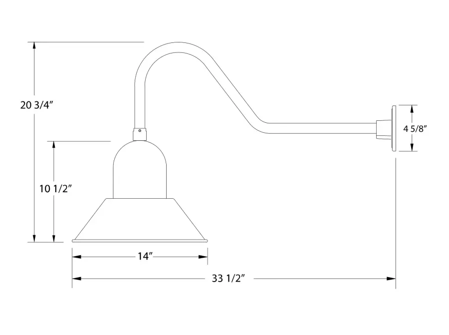 The Gooseneck Wall Light by Montclair Light Works - Image 2