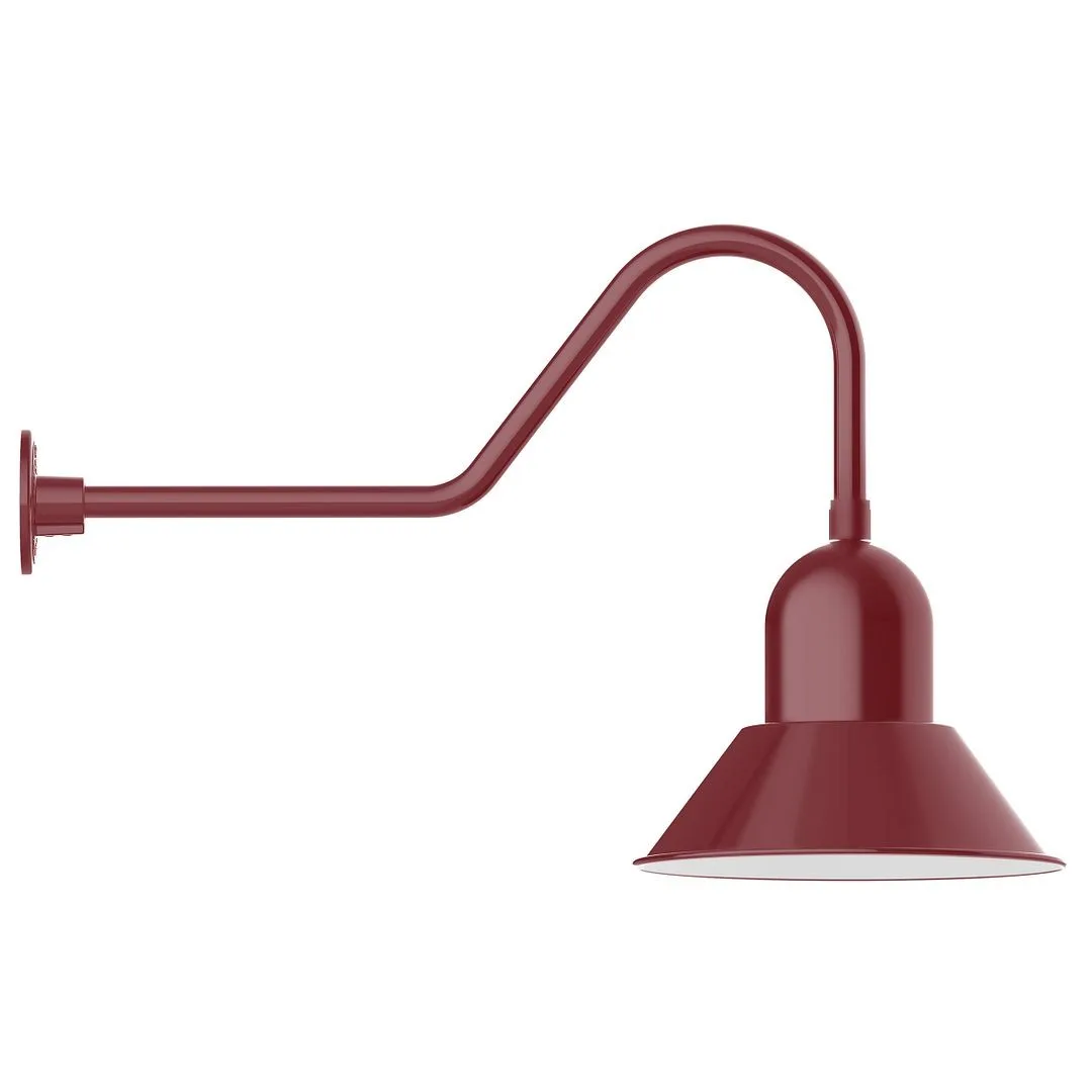 Prima LED Gooseneck Wall Light in Barn Red