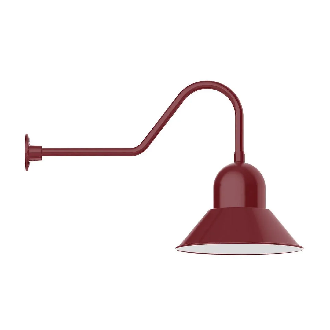 Prima LED Gooseneck Wall Light in Barn Red