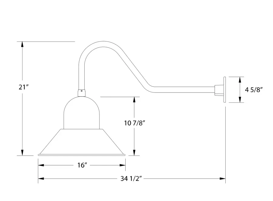 The Gooseneck Wall Light by Montclair Light Works - Image 2