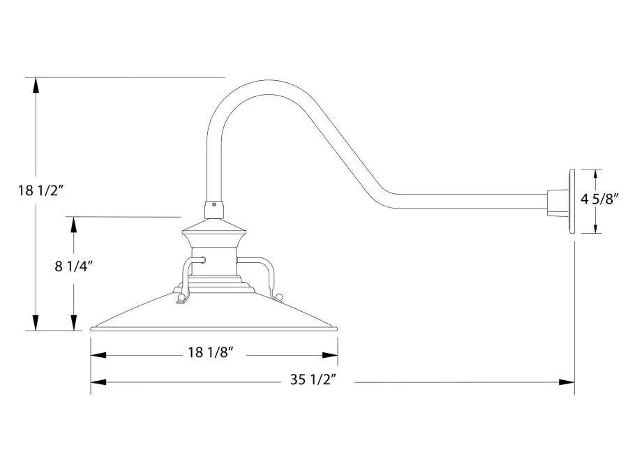 The Gooseneck Wall Light by Montclair Light Works - Image 2