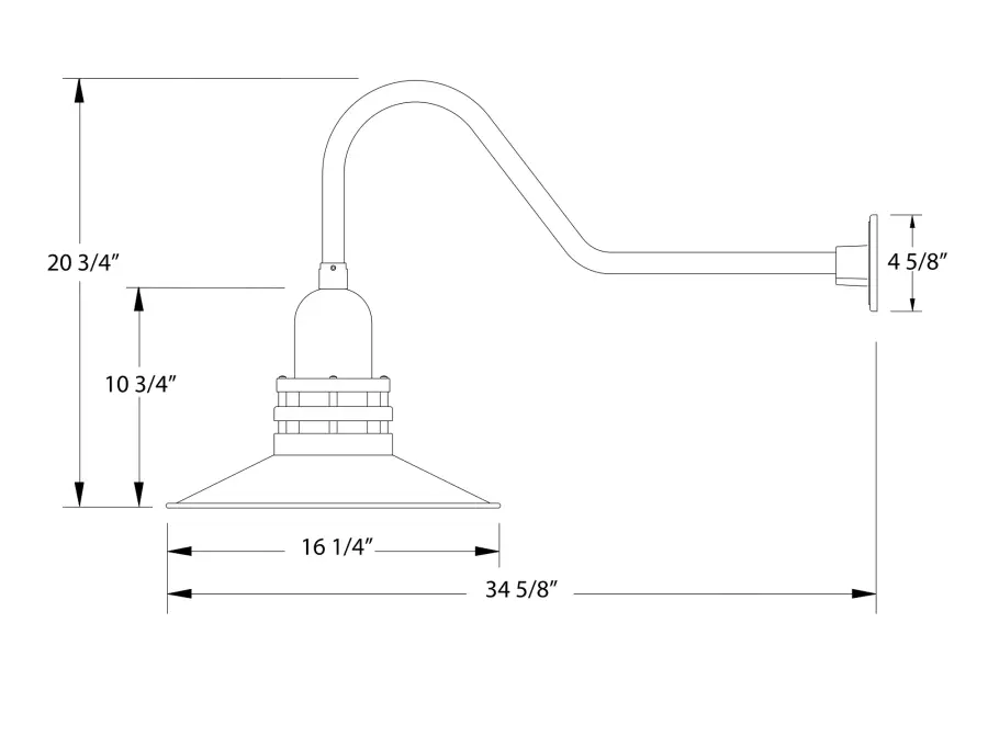 The Gooseneck Wall Light by Montclair Light Works - Image 2