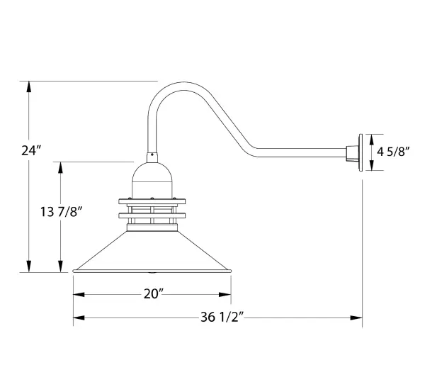 The Gooseneck Wall Light by Montclair Light Works - Image 2