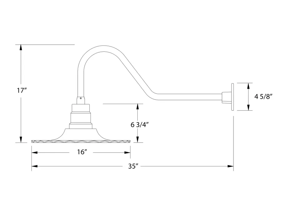The Gooseneck Wall Light by Montclair Light Works - Image 2