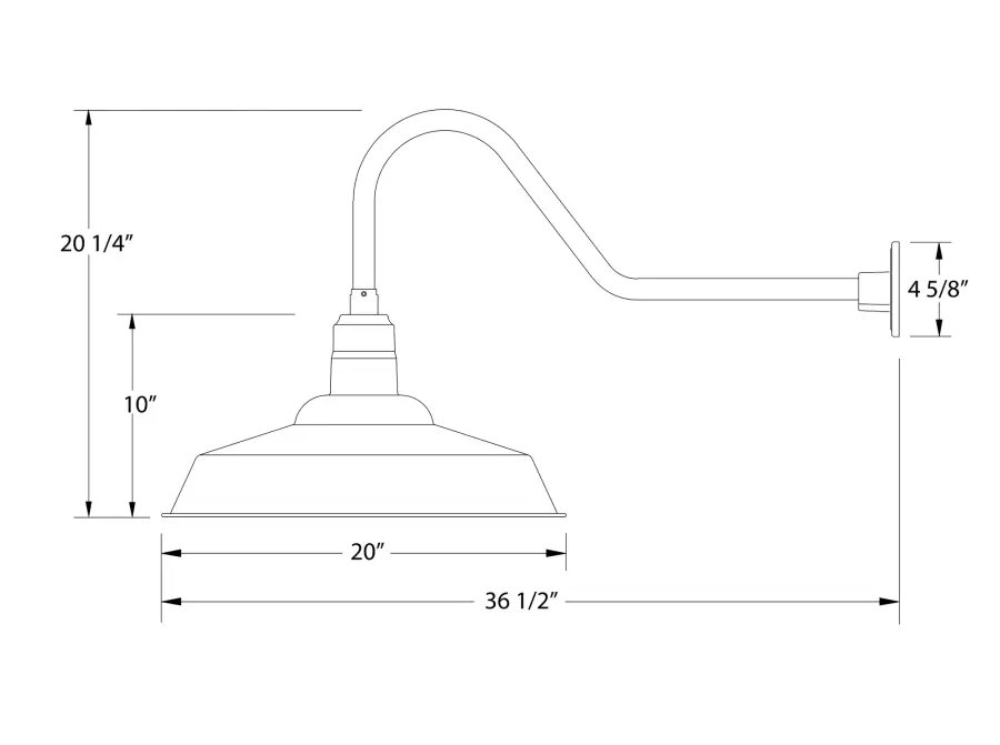 The Gooseneck Wall Light by Montclair Light Works - Image 2