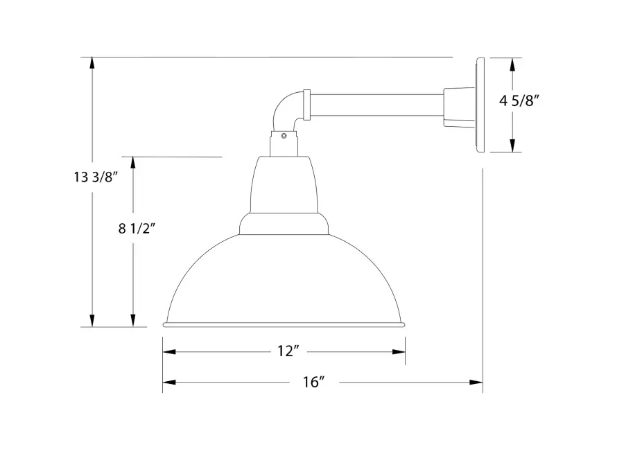 The Straight Arm Wall Light by Montclair Light Works - Image 2