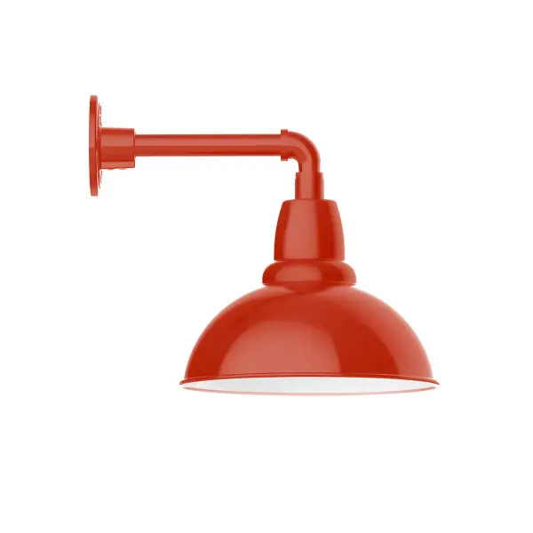 Our outdoor wall lights, inspired by 1920’s industrial lighting, in straight arm styles are great for use as sign or awning lights, garage or barn lights. This vintage look works well indoors also, our smallest sizes will illuminate a restaurant menu board, bookcase, or shelving unit. Our Cafe shades will help transform your outdoor living area into a warm and intimate gathering space.