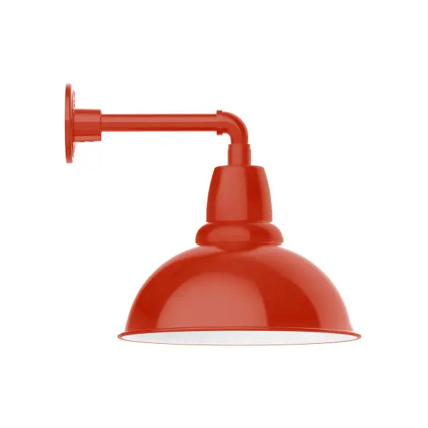 Our outdoor wall lights, inspired by 1920’s industrial lighting, in straight arm styles are great for use as sign or awning lights, garage or barn lights. This vintage look works well indoors also, our smallest sizes will illuminate a restaurant menu board, bookcase, or shelving unit. Our Cafe shades will help transform your outdoor living area into a warm and intimate gathering space.